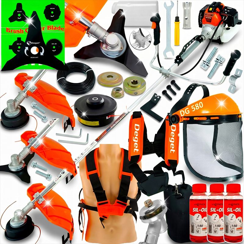 Benzínový krovinorez Deget 2 HP 3500 W, priemer kosenia 44 cm